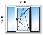 Окно 1400х2100